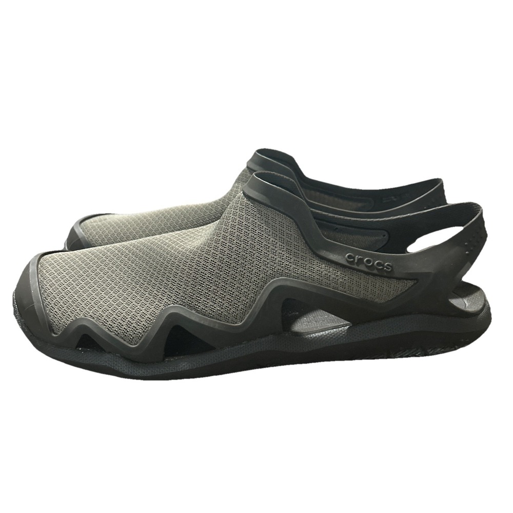 Crocs Swiftwater Wave Sandals Brown Mesh Slip On Water Shoes Men's Size 12